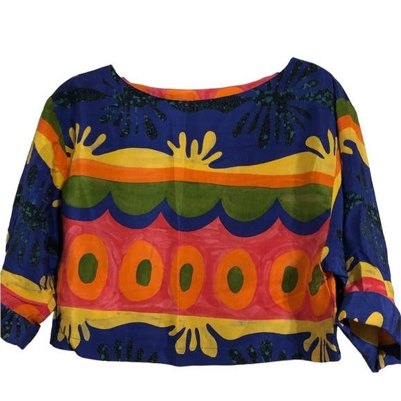 Funky crop vintage blouse size s - Picture 1 of 7